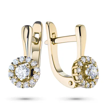 

Earrings in yellow gold with diamonds