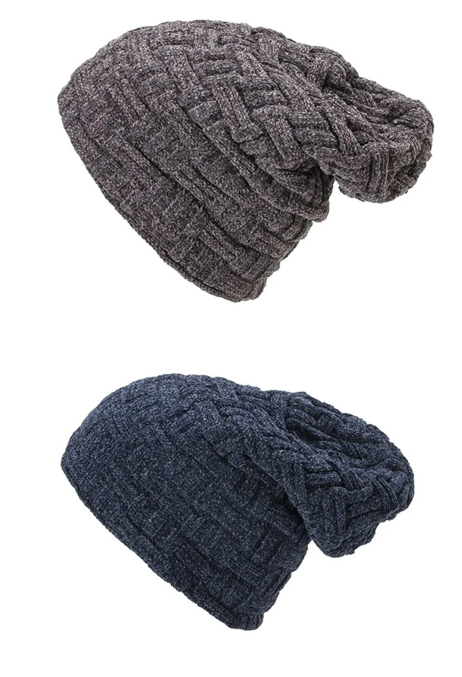 FS модные вязаные Slouchy Beanie Зимние шапки для мужчин толстые и теплые женщин синий черный лыжный кепки Skullies шапочки капот