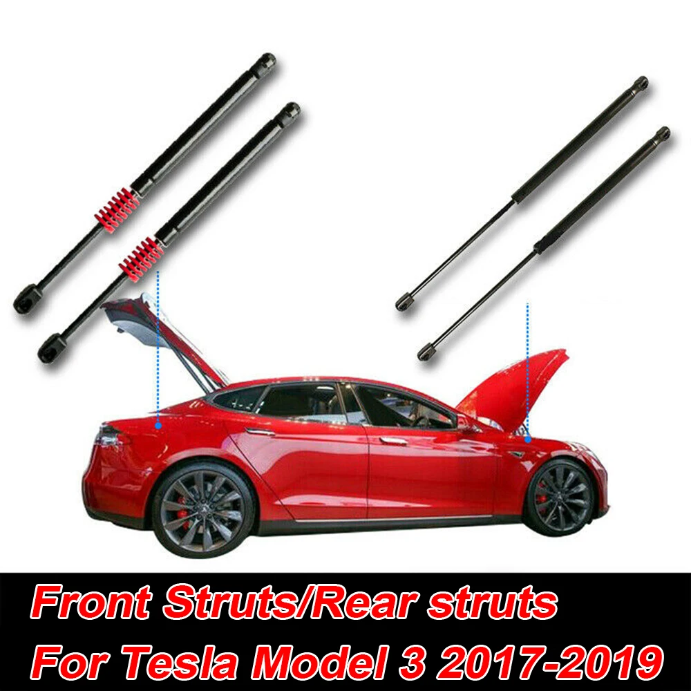 

2* Front/Rear Hood Bonnet Trunk Strut Support Lifts Stainless For Tesla Model 3