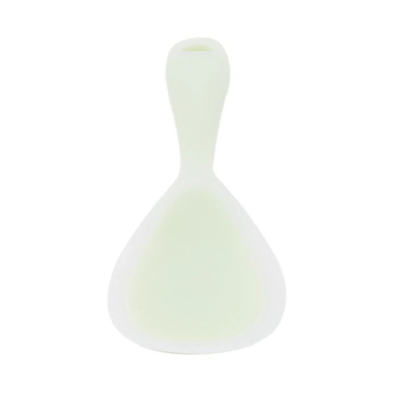 green Silicone Rice Spoon Heat Resistant Sushi Scoop Paddle Meal Spoon Kitchen Tools Tableware Flat Rice Scoop - Цвет: green