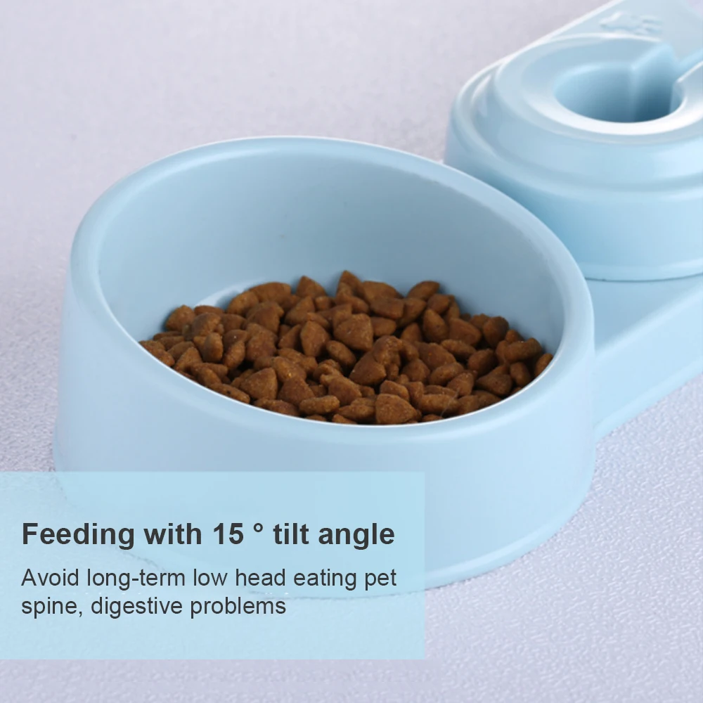 Кормушка для кошек миска собак автоматическая питьевая вода двойная уголок еды