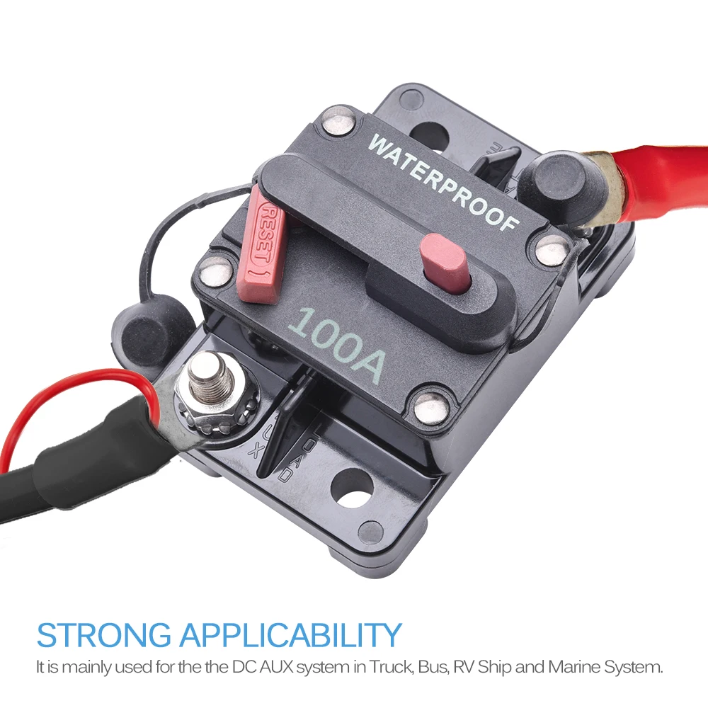 MICTUNING 100A автомобильный выключатель тепловой поездки Встроенный предохранитель инвертора/ручной сброс для внедорожника грузовика прицепа лодки стерео системы