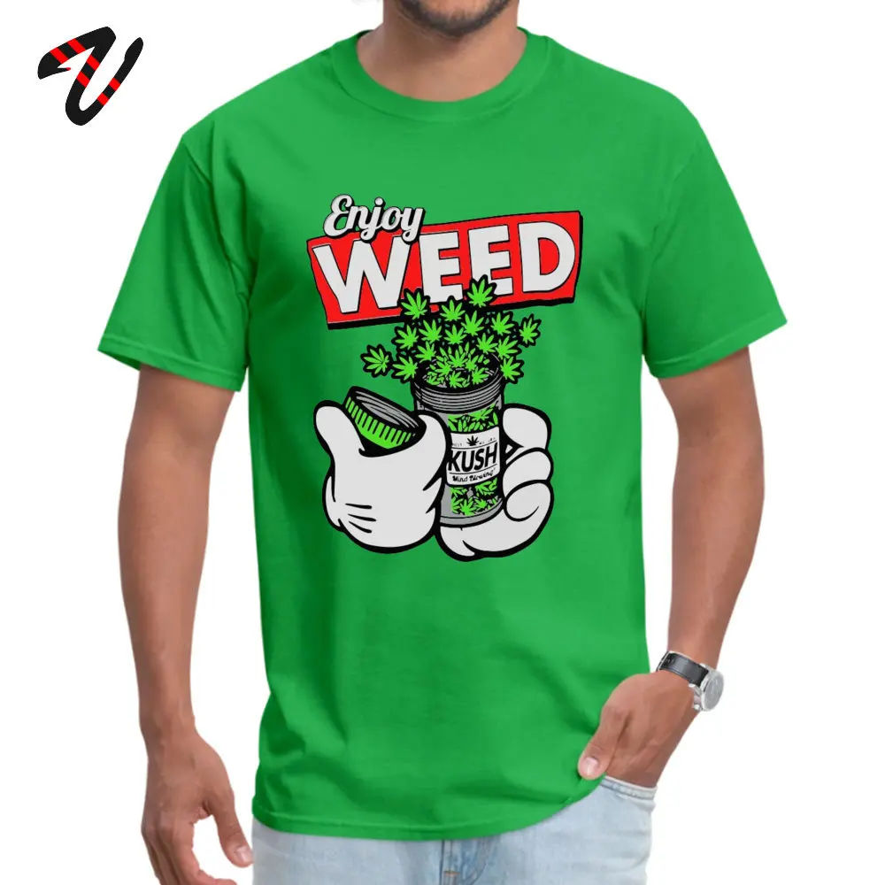 

Enjoy Weed T-shirt Men Psychedelic Sucker T Shirts Cartoon Print Mens Green Tops Tshirt Plus Size 100% Cotton Tees Dropshipping