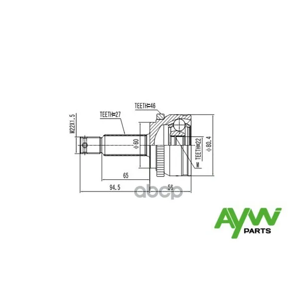 Шрус Наружный Aywiparts Aw1510044a AYWIparts арт. AW1510044A