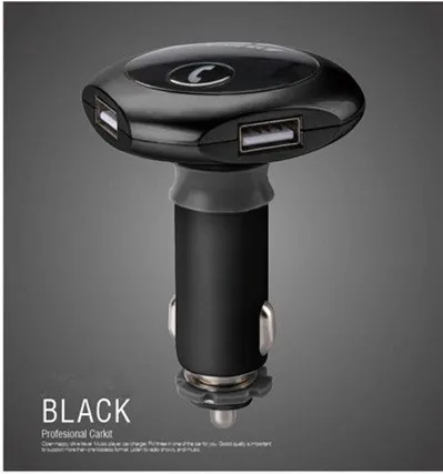 Автомобильный MP3 аудио плеер Bluetooth fm-передатчик беспроводной fm-модулятор автомобильный комплект свободный Ручной ЖК-дисплей USB зарядное устройство для iPhone samsung - Название цвета: Черный