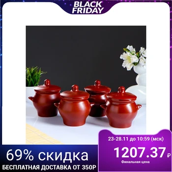 

Set of pots for roasts No. 6 silk 4 * 0.65 l 1395473