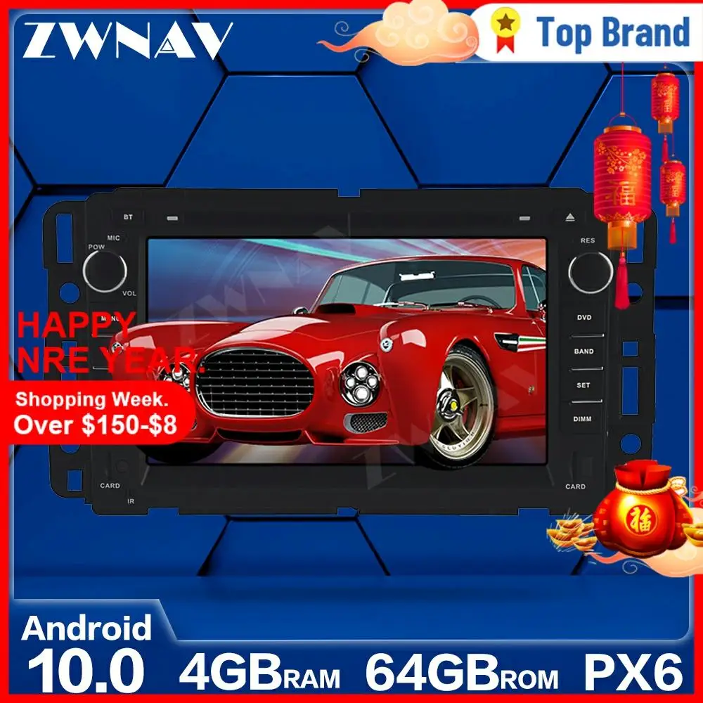 PX6 4 + 64 ГБ Android 10 0 Автомобильный мультимедийный плеер для GMC Yukon Tahoe 2007 2012 GPS Радио navi