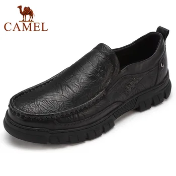 

CAMEL Genuine Leather Men Shoes New Summer Autumn Business Casual Lightweight Comfortable Non-slip Comfortable Dad Sheos Men