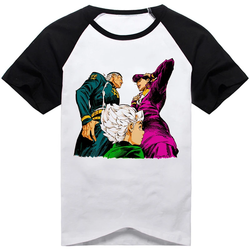 Аниме Необычные Приключения JoJo's Higashikata Josuke jorno Giovanna Бруно букциарати, модная футболка с принтом, Повседневная футболка с коротким рукавом - Цвет: 22