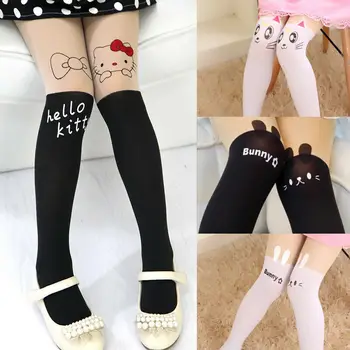 

Cartoon Baby Kids Girls Cat Tights Stockings Pants Hosiery Pantyhose Stretch Skinny Pants Kids Dance Pantyhose Stocking 6-10Y