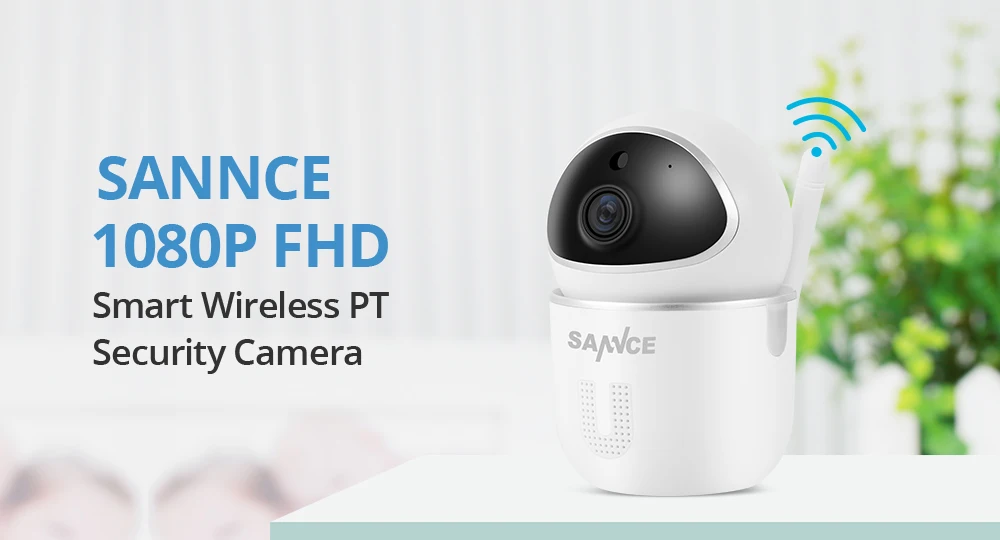 SANNCE 1080P FHD умная Беспроводная PT ip-камера безопасности, умная ИК-камера ночного наблюдения с Wi-Fi, сетевая домашняя камера для наблюдения за ребенком