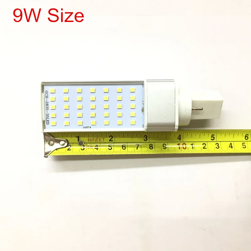 G23/E27/G24 Светодиодный горизонтальный светильник 7 Вт 9 Вт 11 Вт 13 Вт 15 Вт 18 Вт Светодиодный прожектор для помещений AC85-265V теплый белый/холодный белый светодиодный светильник