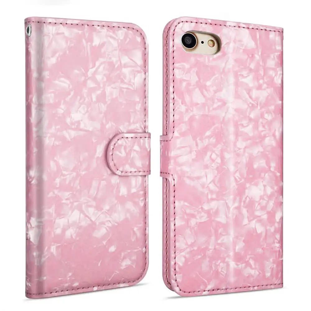 LLZ. COQUE кожаный чехол-книжка с мраморным магнитным бумажником для Apple Iphone Xr XS MAX 7 8 PLUS X 5 5S SE 6 6S PLUS Bling Cover Capas