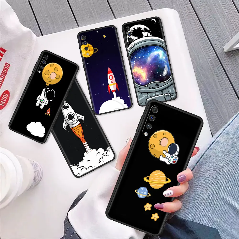 Симпатичный чехол для телефона с изображением космонавта Samsung Galaxy A50 A70 A10 A30 A20s A20e