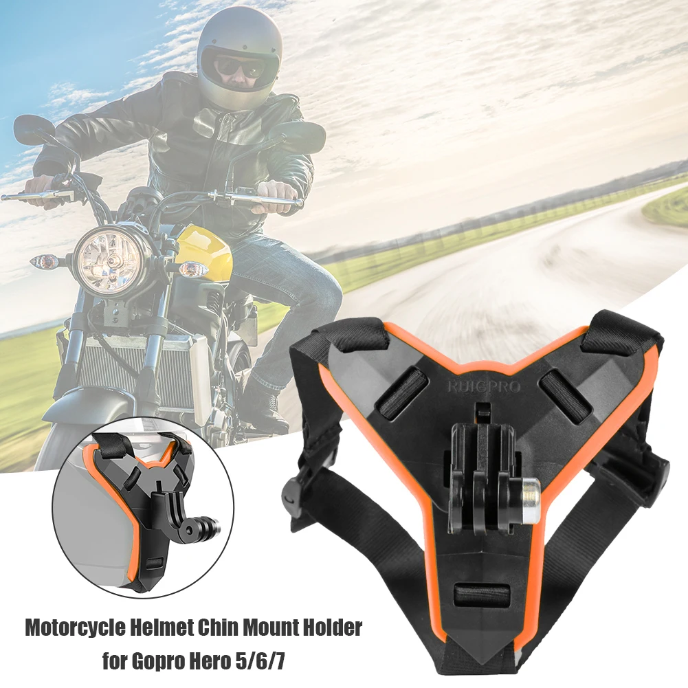 Мотоциклетный шлем подбородок ремень крепление для GoPro Hero 9 8 7 5 Xiaomi Yi экшн