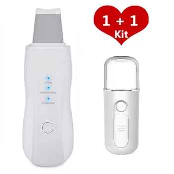 

Deep Face Cleaning Not Ultrasonic Skin Scrubber USB Rechargeable Device Skin Care + 30ml Nano Face Mist Steamer Humidifier Gift