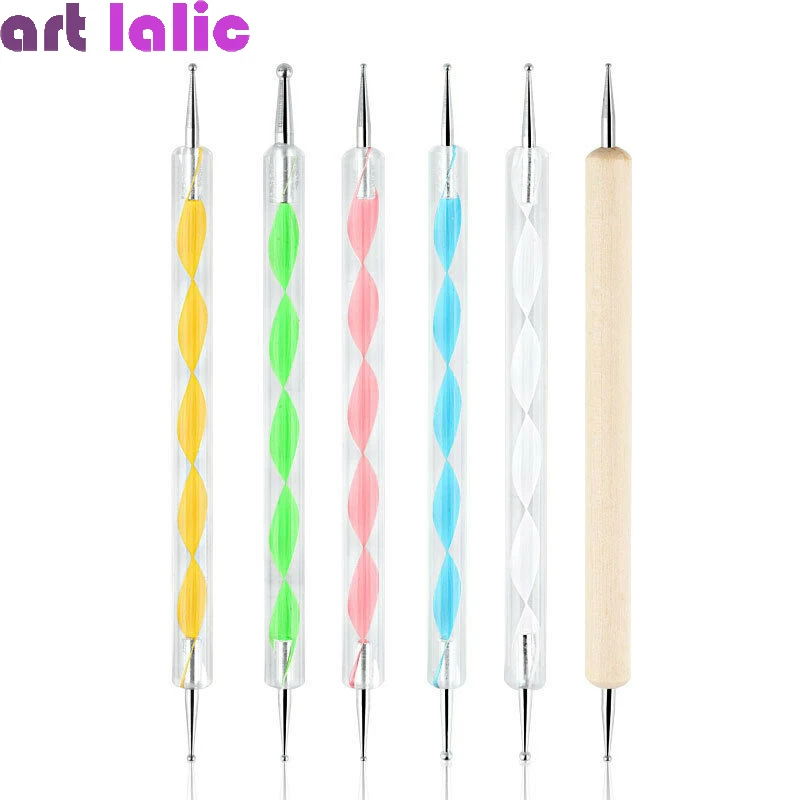 Good Deal Manicure-Tools Dotting-Pen Nail-Art Rhinestones Plastic Professional Wood 1pc Steel 2-Ways oXw0K5l6