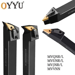 OYYU – porte outil de tournage, Machine CNC, MVQNR, MVVNN, MVUNR, MVJNR, 16/16, 2020K16, 2525M16 pour insertion de carbure, tige de coupe de tour VNMG 