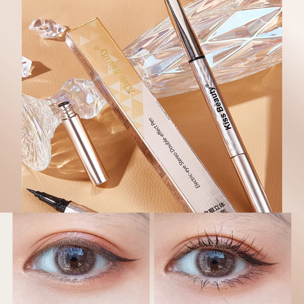 Mascara Eyeliner 2 In1 Pen Waterproof Nonsmudge Black Eyeliner