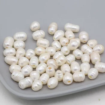 천연 담수 양식 진주, 불규칙한 큰 구멍, 느슨한 비즈, 주얼리 제작, 매력 목걸이 귀걸이 액세서리, 20 개
