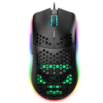 

6400DPI 6 Buttons USB Wired Honeycomb Hollow Mouse Hollow-out RGB Gaming Mice R9JB
