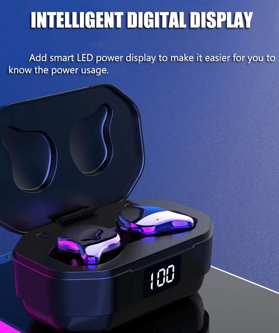 LEORY TWS HiFi стерео смарт сенсорный наушник дисплей bluetooth 5,0 градация Графен тяжелый бас IPX7 водонепроницаемый Earbus