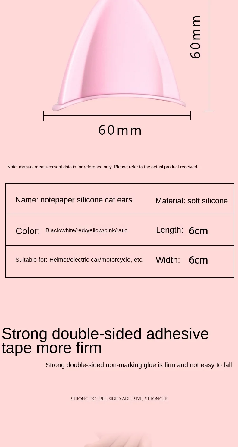 1 pcs Car motorcycle bike helmet cat beautiful ear decoration off-road motorcycle face full off-road helmet Car devil horns moto