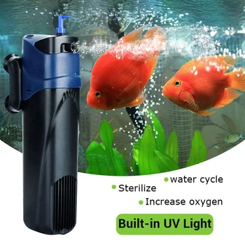 

220V-240V Silent Submersible Aquarium Oxygen Pump Fish Tank Sterilizer Water Filter Oxygen Maker Sponge Filter Pump 5W 500L/H