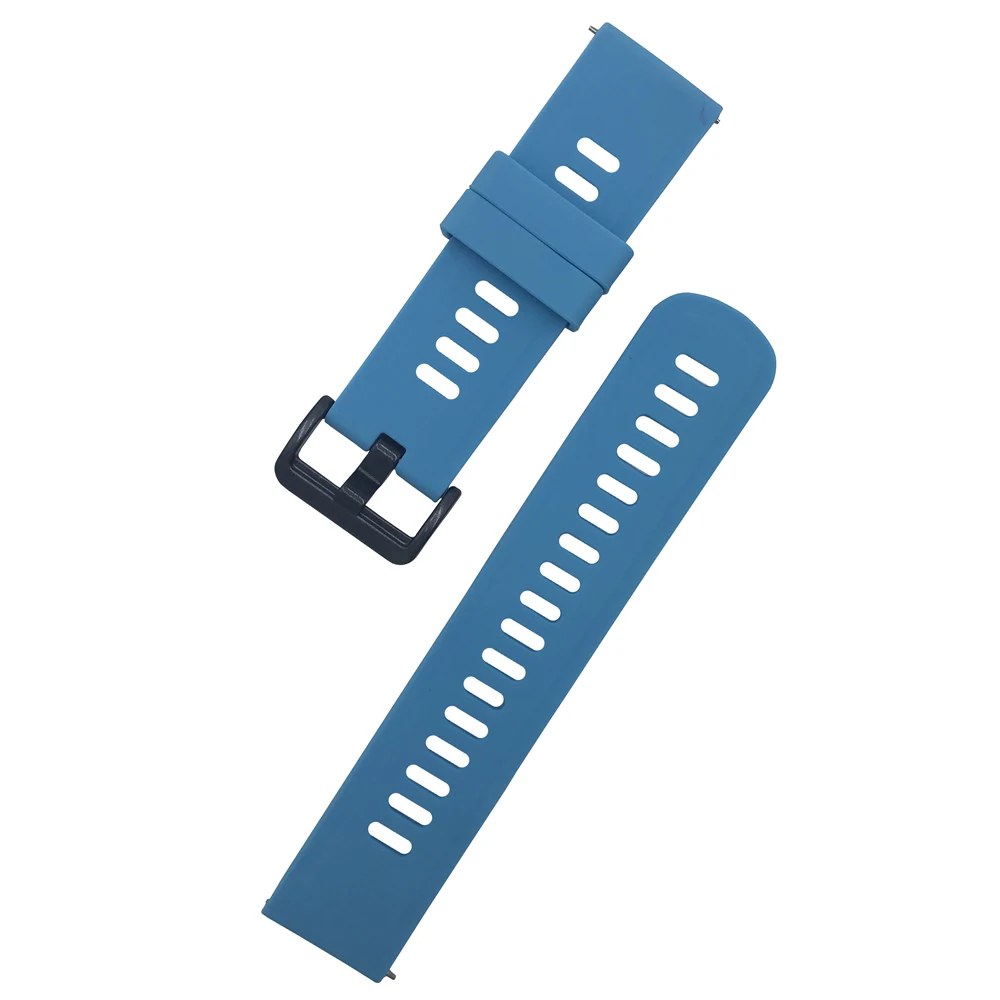 Синий FIFATA 22 мм официальный силиконовый сменный ремешок Wtahc для Huami Amazfit GTR 47 мм умные спортивные часы аксессуары для Amazfit GTR - Цвет: Синий
