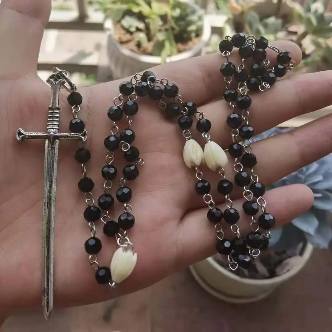 Buy Gothic Rosary Skulls and Bats Online in India - Etsy