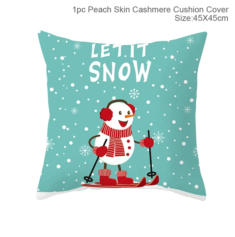 HUIRAN Merry Christmas Санта Клаус Лось снеговик мультфильм чехол для подушки рождественские украшения для дома Рождественский Декор подарок год - Цвет: Cushion Cover 37