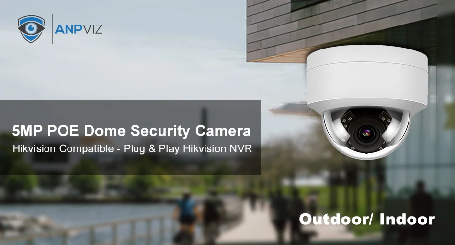 5MP POE IP Камера с микрофоном, аудио, IP камеры безопасности купол Камера открытый IP66 для дома и улицы ONVIF Совместимость Hikvision