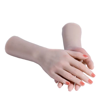 

1 Pair of Simulation Vein Silicone Hand Mold 2Pcs Painting Teaching Bracelet Watch Ring Shoot Display Props