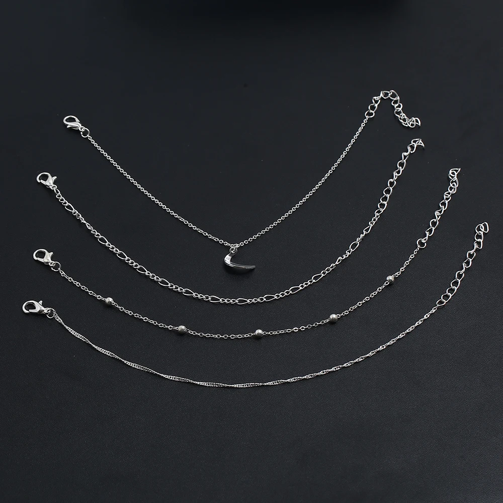 Boho ножной браслет с Луной бисер лодыжки браслет Cheville браслет на ногу Сандалеты с перепонкой на лодыжке в Tobillera бижутерия для ног Enkelbandje Bransoletka на Noge