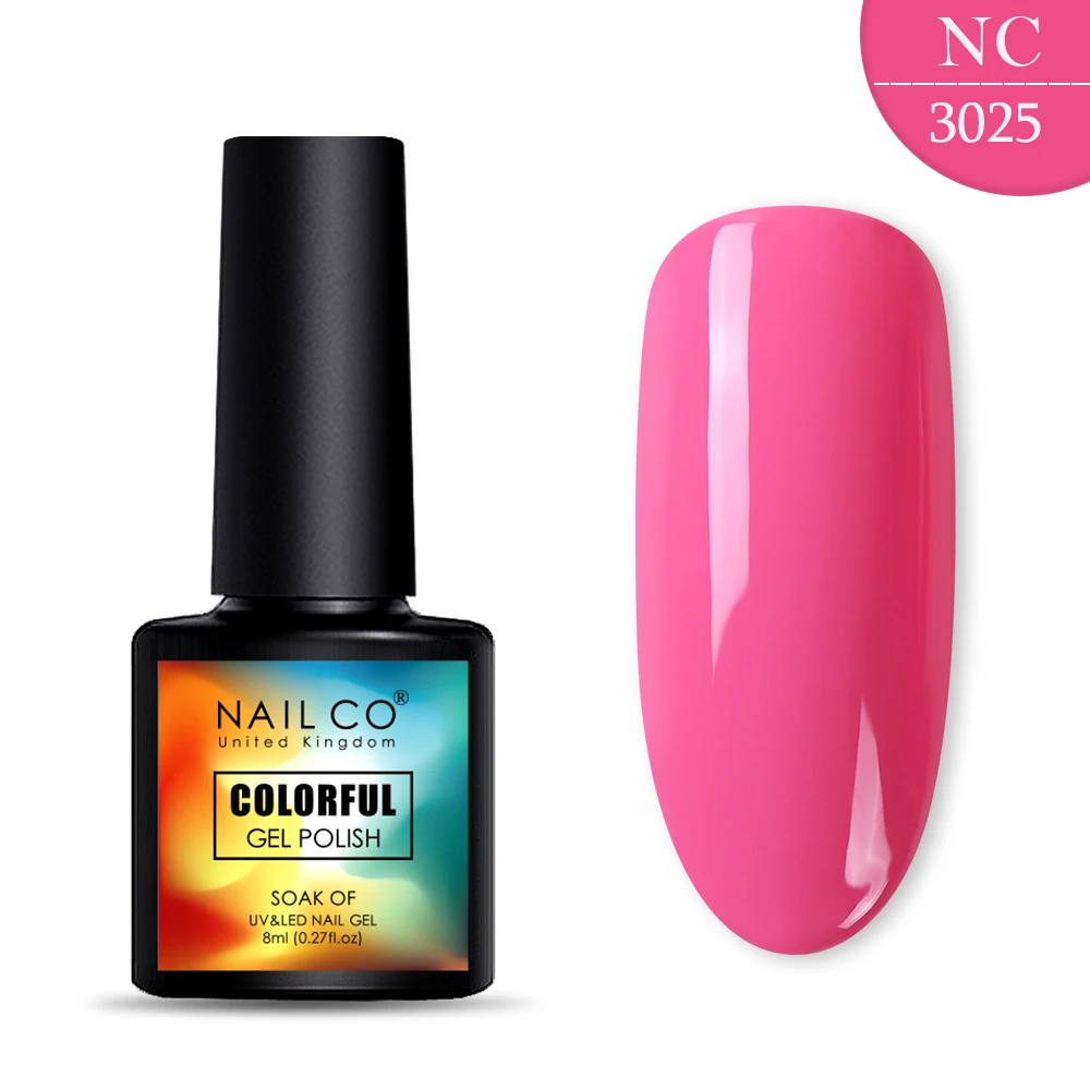 NAILCO, 8 мл, 130 цветов, Гель-лак для ногтей Lucky color, Гель-лак для ногтей, дизайн ногтей, Гель-лак Esmalte Nails Lak Hybrid Soak Off - Цвет: 3025