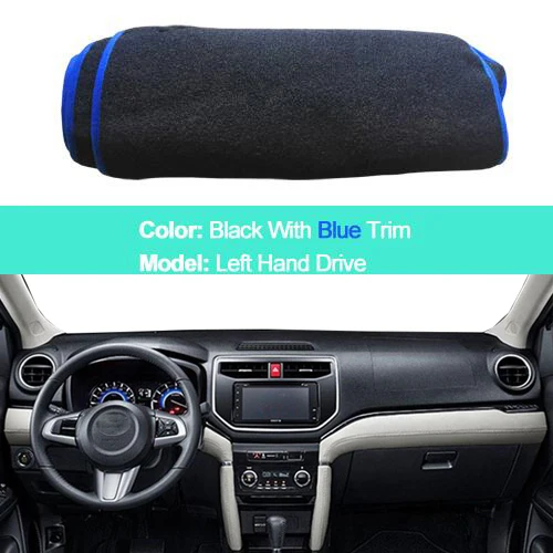 LHD Blue 2 слоя приборной панели автомобиля крышка dashковрик коврик накидка для Тойота Раш LHD RHD солнцезащитный экран для автомобиля крышка приборной панели - Название цвета: LHD Blue