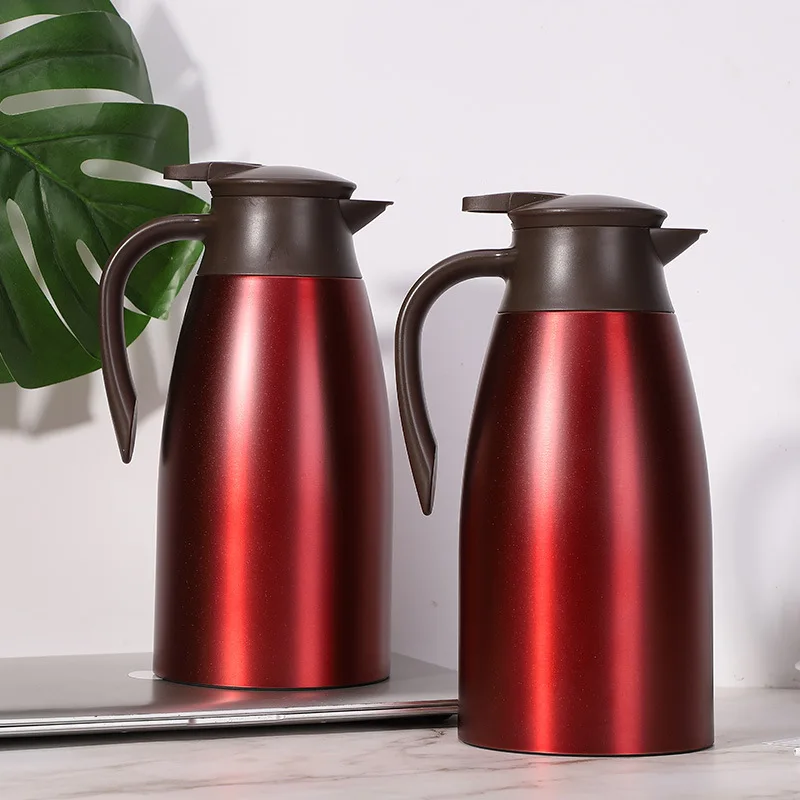 

Double Layer Stainless Steel Vacuum Flask Large-Volume Hotel Restaurant Tea Pot Europe And America Outdoor Coffee Kettle