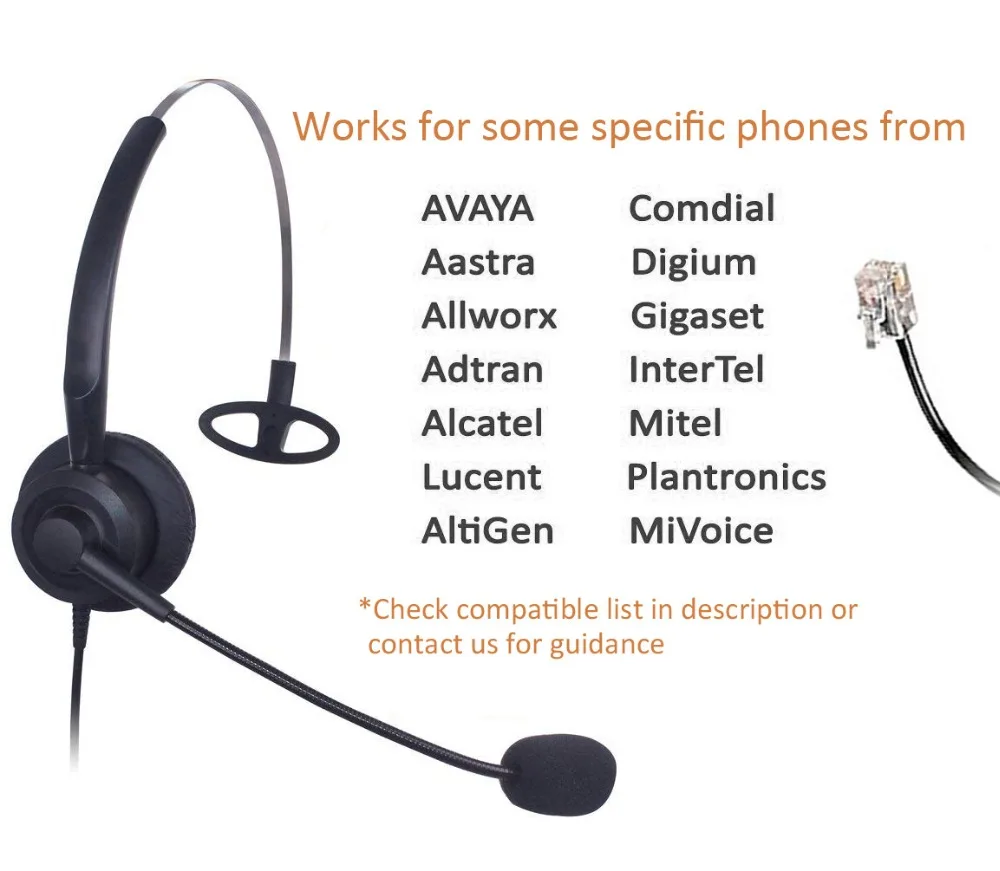 Wantek Arama 1/2 шт телефон RJ9 наушники для Avaya Aastra Северный Телеком Plantronics Polycom Siemens IP телефон гарнитуры