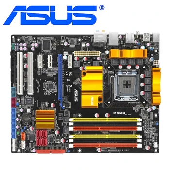 

LGA 775 DDR2 / DDR3 For ASUS P5QC Motherboards For Intel P45 Desktop Mainboard Systemboard PCI-E X16 8 Phase Power Supply Used