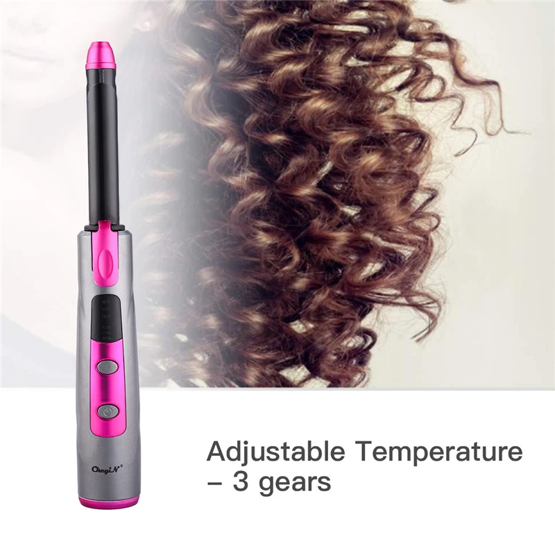 18mm profissional sem fio cabelo curling varinhas