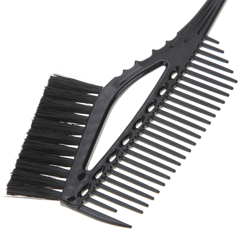 5Pcs Pro Black Plastic Hair Color Highlighting Dye Tint Brush Hair Section Comb Pro Salon Hairdressing Diy Styling Tools with Br