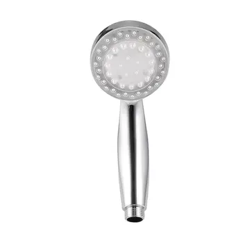 

2018 New Romantic Automatic 7 Color 5 LED Lights Handing Rainfall Shower Head Single Round Head RC-9816 for Water Bath Bathroom