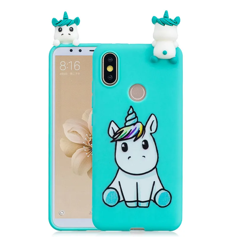 3D мягкий чехол из ТПУ для Xiaomi Mi A1 A2 Lite 8 Kawaii панда Единорог Кот Чехол Redmi 7 6 8A 5A 4A Note 5