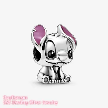 

2020 Spring 100% 925 Sterling Silver Lilo and Stitch Charm beads Fits Original Pandora bracelets Jewelry Making