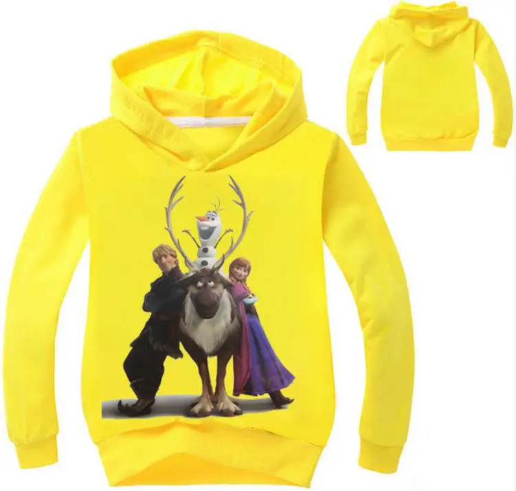 style 14 Осенняя детская одежда для мальчиков Брендовые пальто с капюшоном детская одежда для девочек повседневная спортивная куртка с изображением Эльзы и Анны, толстовки - Цвет: style 14