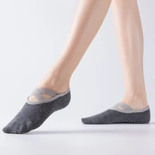 4 пары Женские носки для йоги противоскользящие частицы крест сплошной цвет Танцы для пилатеса и йоги удобные носки из хлопка спортивные носки SMN88