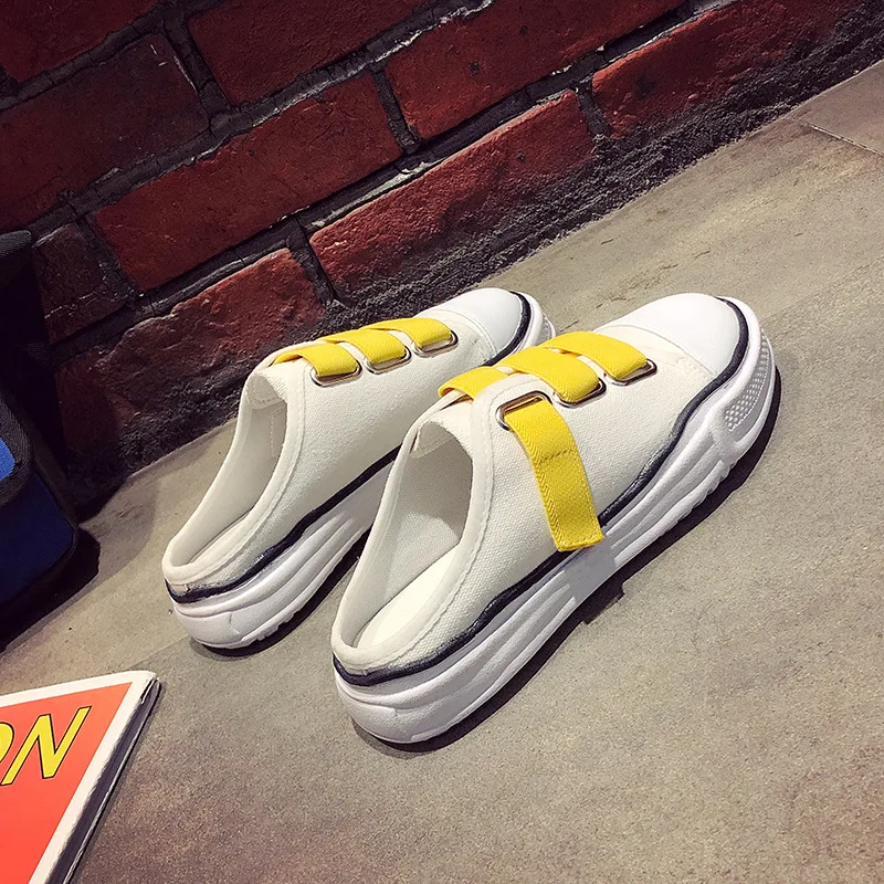 

womens shoes canvas womens shoes leisure half slippers thick soles luxury shoes women designers women slippers Feminino X6-77