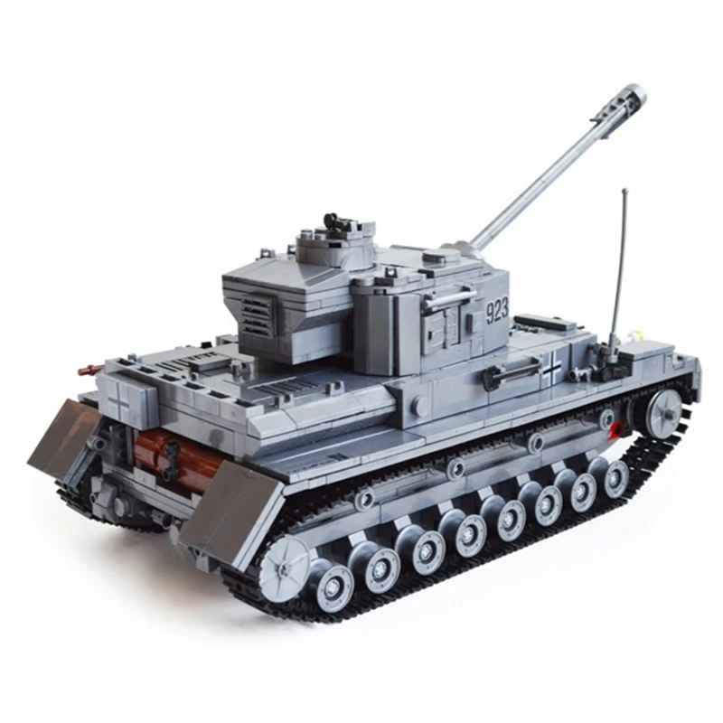 

1193 pcs Big tank Blocks World War II Large Panzer IV Tank Military tank Model Building Blocks DIY Bricks Gifts toys for boy