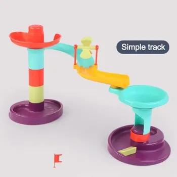 

DIY Construction Marble Race Run Maze Balls Track Building Blocks Children Gift For Baby Educational Toys