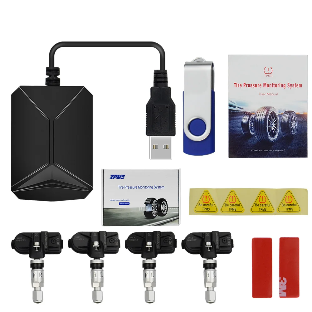 Android DVD TPMS USB сигнализация в шинах Система контроля давления в шинах 4 шины внешние/внутренние датчики Температурная сигнализация внутренняя - Тип: internal